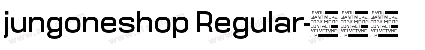 jungoneshop Regular字体转换